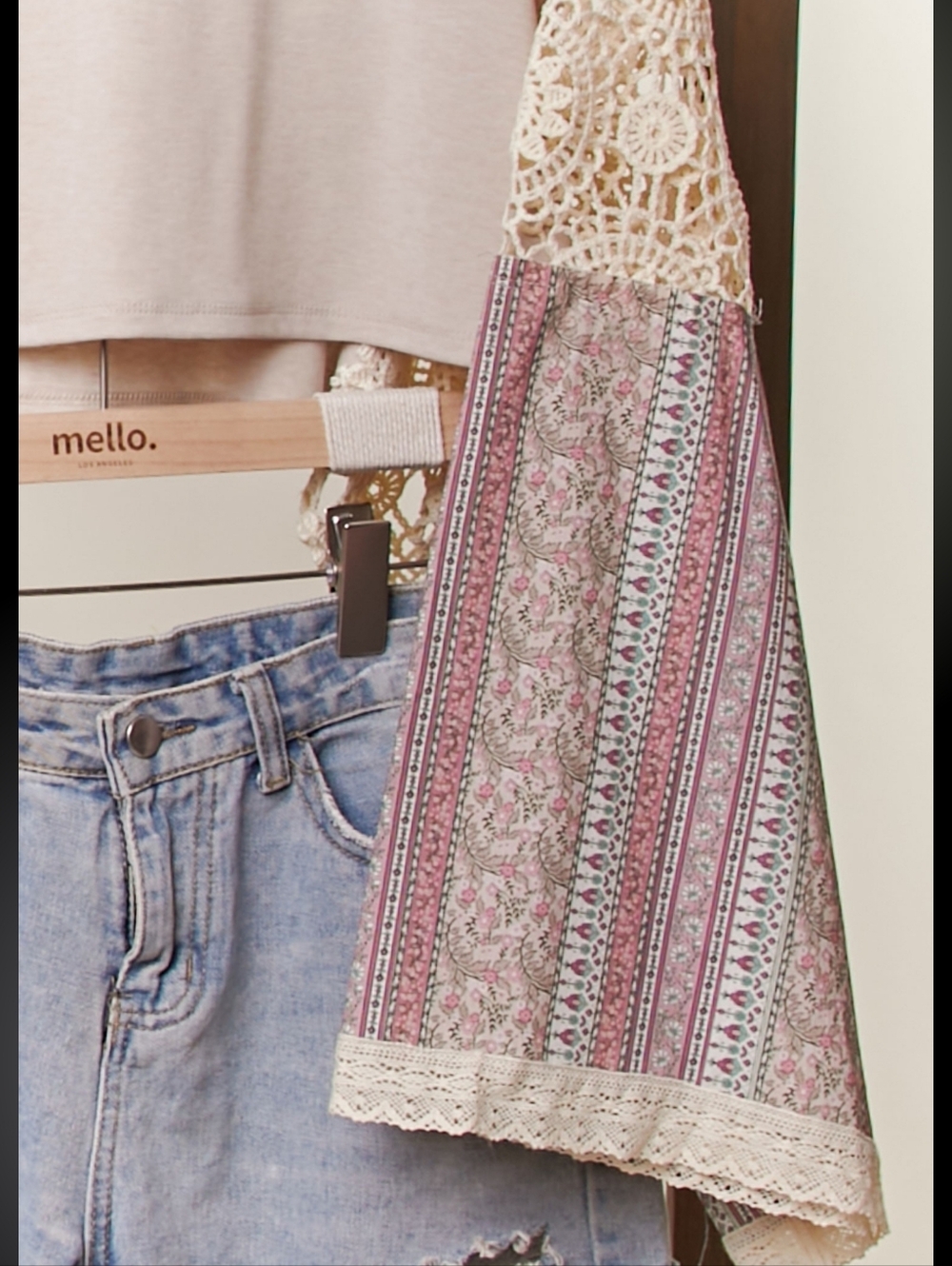 172 | Bell Sleeve Crochet Boho Top - Picture 2 of 3